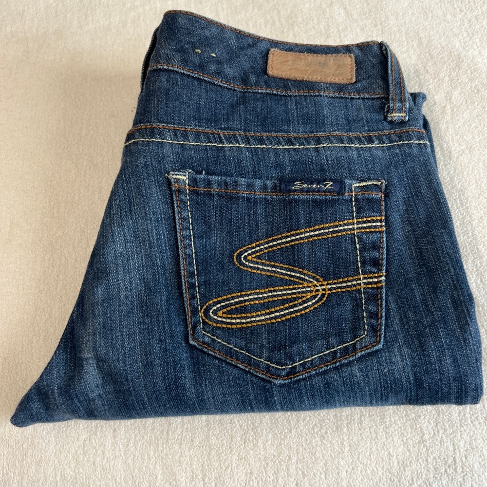 Seven7 High Rise Blue Jeans for Women